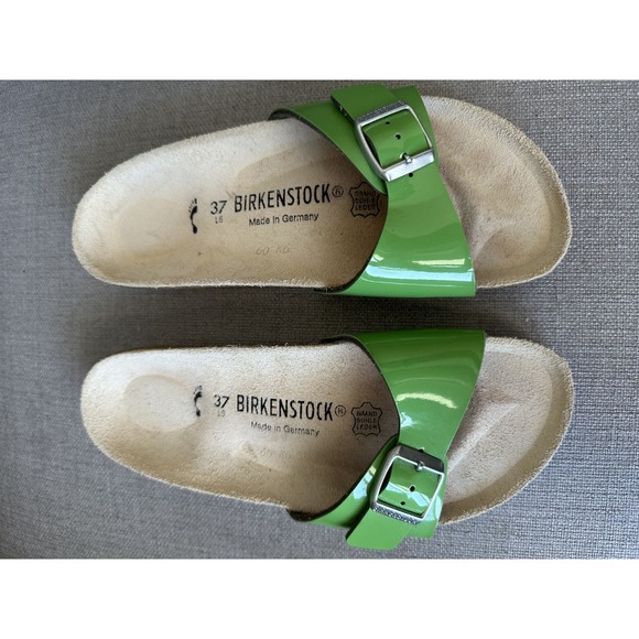 Birkenstock‎ Madrid Buckle Strap Sandal EU 37 US6/6.5 High Shine Patent Leather - Picture 2 of 8